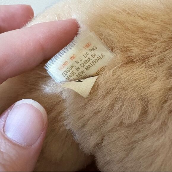 GUND Vintage 1992 Large Muttsy Tan Floppy-Eared Dog Stuffed Animal Plush Toy - Picture 9 of 11